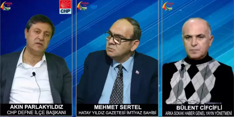 DERDİMİZ HATAY' PROGRAMININ BU HAFTAKİ KONUĞU CUMHURİYET HALK PARTİSİ (CHP) DEFNE İLÇE BAŞKANI AKIN PARLAKYILDIZ OLUYOR