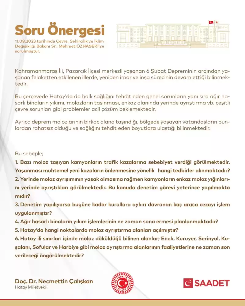 ÜSTÜ AÇIK TIRLARLA TAŞINAN, AYRIŞTIRILMIŞ DEMİRLER TEHLİKE ARZ EDİYOR